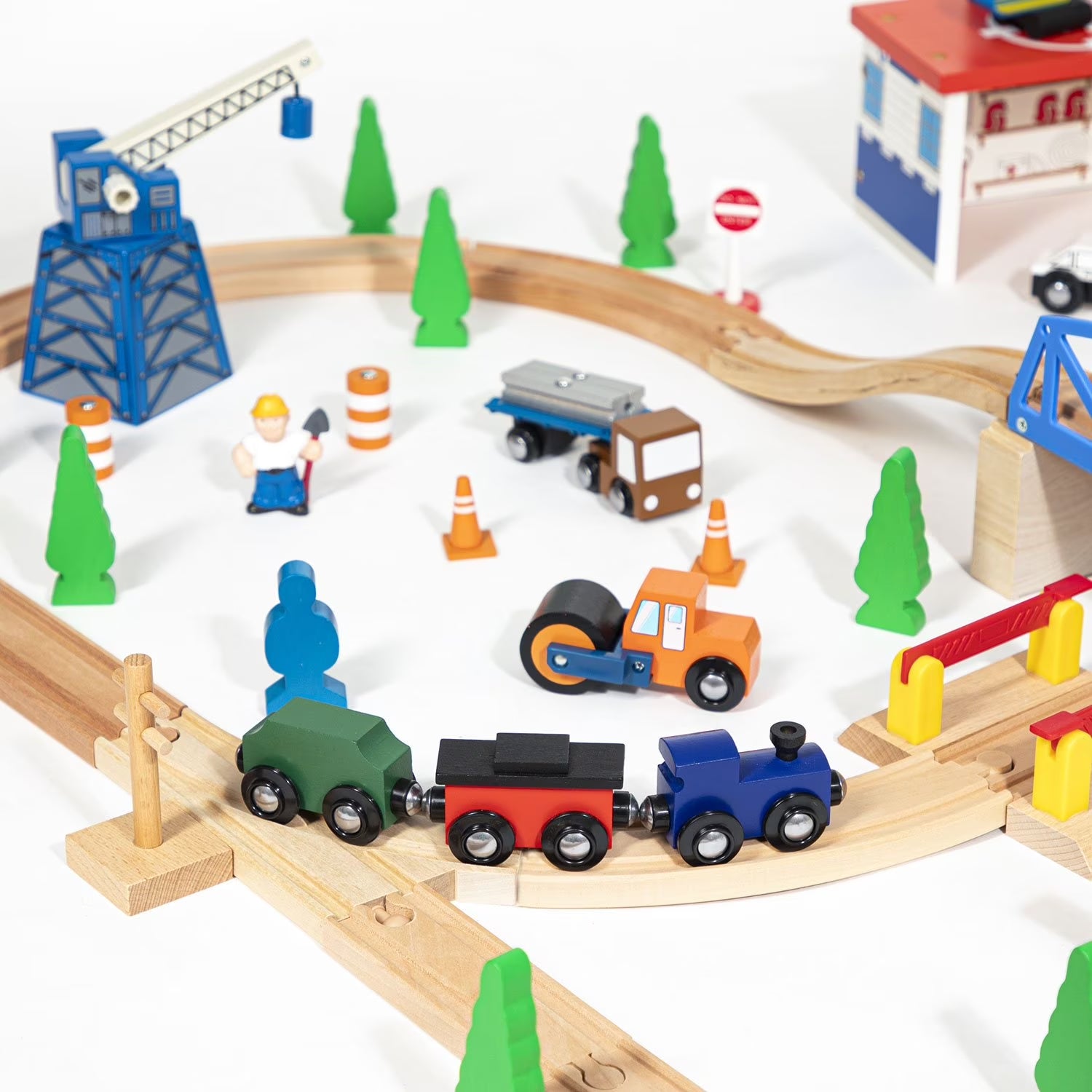 Wooden Train Set, 100 Pc.