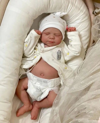 Lifelike Reborn Baby Dolls - 18 Inch Cute Sleeping Realistic Baby Doll Sweet Girl Full Vinyl Body Reborn Toddler Dolls Real Life Baby Dolls for Kids 3+ & Collectors