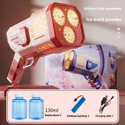 Three-cylinder Bubble Machine 36-hole Automatic Handheld Bubble Toy