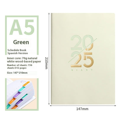 Soft Leather A5 Daily Plan Schedule Book
