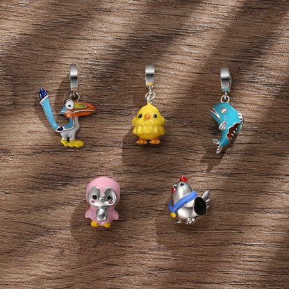 Cartoon Series Beads Pendant CharmS925 Silver Diy Bracelet Accessories Loose Beads - LJ Enterprise