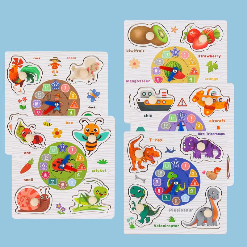  Exploring Cognitive Development Small Clock - Shaped Gripping Board, Innovative Sensory Stimulation Toy 