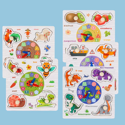  Exploring Cognitive Development Small Clock - Shaped Gripping Board, Innovative Sensory Stimulation Toy 