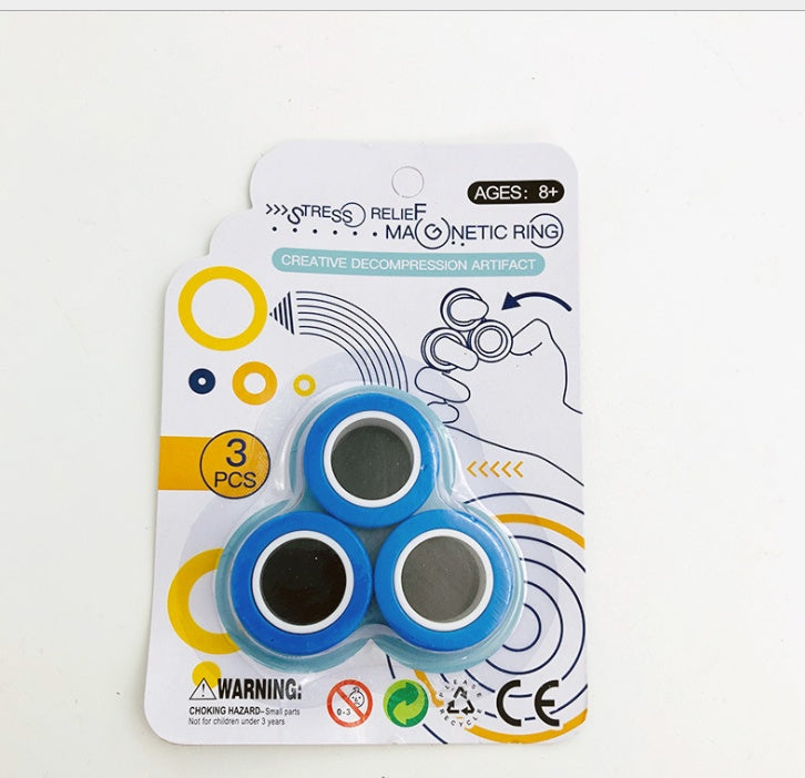 Magnetic finger rotating ring
