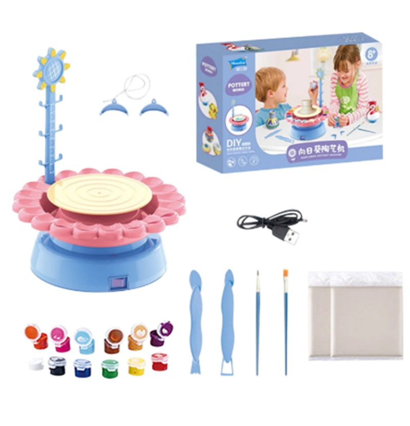 Electric Pottery Drawing Machine Clay Toy Diy Set - LJ Enterprise