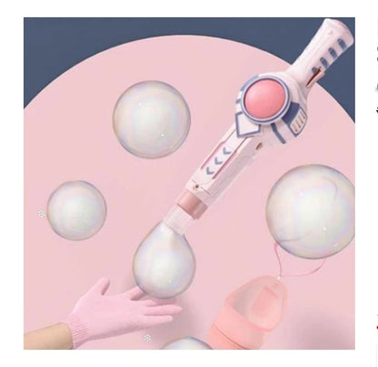 Elastic Smog Bubble Machine With Water Bubble Wand Girl Heart Toy Birthday Gift For Children For Party
