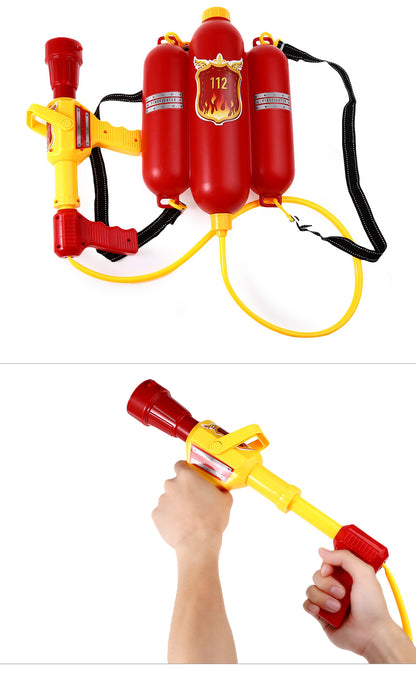 Children's Fire-fighting Plastic Water Gun Toy Pull-out High-pressure Backpack Drifting Creative Jet Water Gun - LJ Enterprise