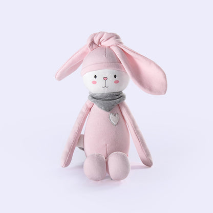Pink Bunny Plush Toy Baby Pacify Doll Cotton Undershirt