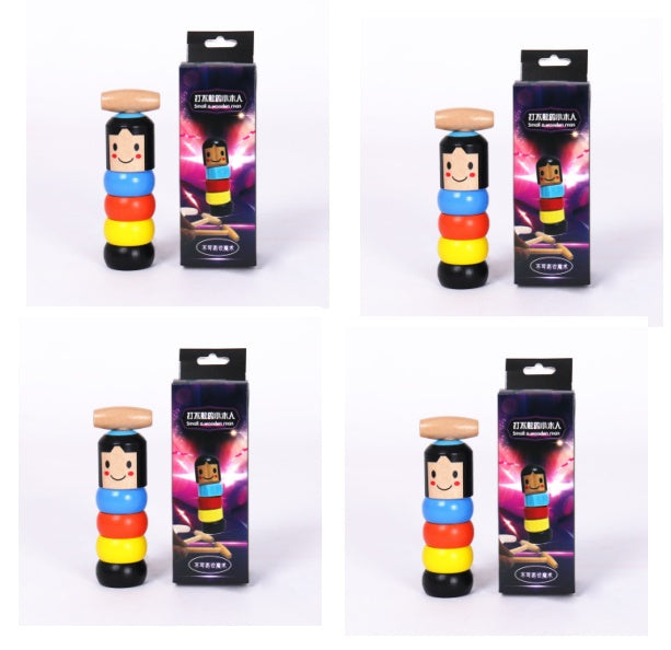 Immovable Tumbler Magic Stubborn Wood Toy Funny Unbreakable Toy Magic Tricks