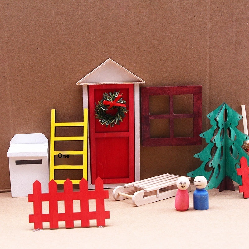 Dollhouse Christmas Decoration Solid Color Set