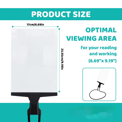 Neck-mounted Reading Magnifier For Reading Entire Pages Of Books And Newspapers3-in-1 Design