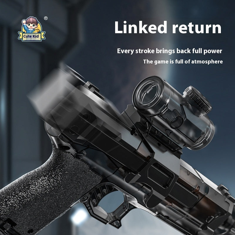 LED Lights Electric Water Guns Children Simulated Shooting Recoil Powerful Automatic Water Spray Gun Kids Summer Outdoor Toys - LJ Enterprise