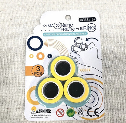 Magnetic finger rotating ring