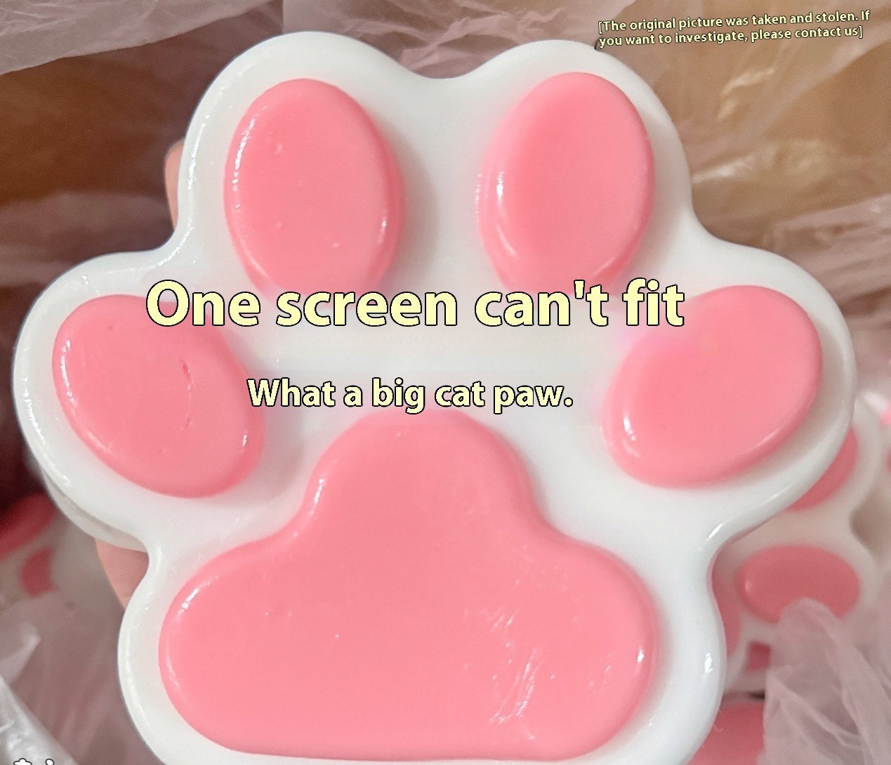 Super Large Glossy PVC Bag Super Soft Silicone Cat's Paw Compressable Musical Toy