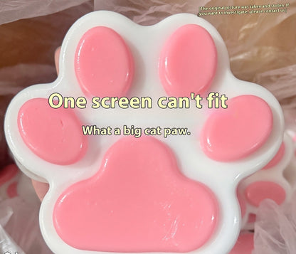 Super Large Glossy PVC Bag Super Soft Silicone Cat's Paw Compressable Musical Toy