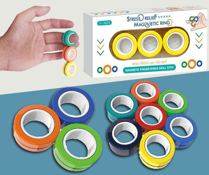 Magnetic finger rotating ring
