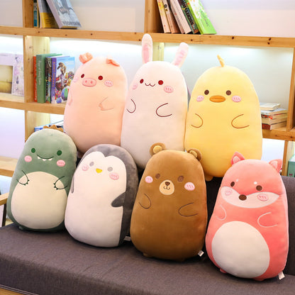 Net Red Cute Cartoon Plush Toy Lazy Sleeping Round Pillow New Creative Girl Heart Pillow