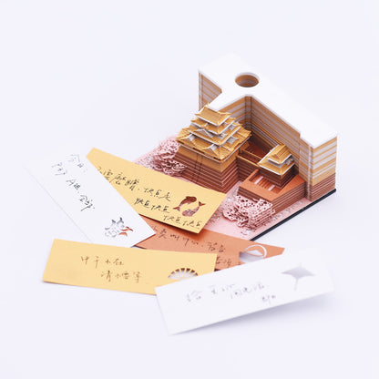 Three-dimensional Post-it Note Hayao Miyazaki Spirited Away 3D Architectural Model