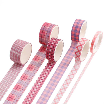 Creative Cute Retro Plaid Hand Account Tape Sticker