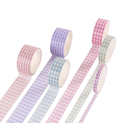 Creative Cute Retro Plaid Hand Account Tape Sticker