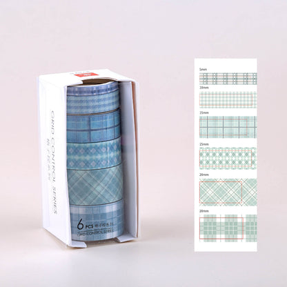 Creative Cute Retro Plaid Hand Account Tape Sticker