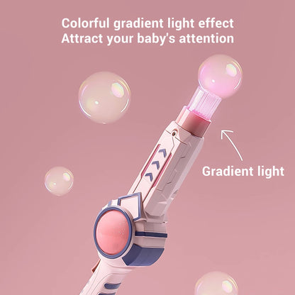 Elastic Smog Bubble Machine With Water Bubble Wand Girl Heart Toy Birthday Gift For Children For Party