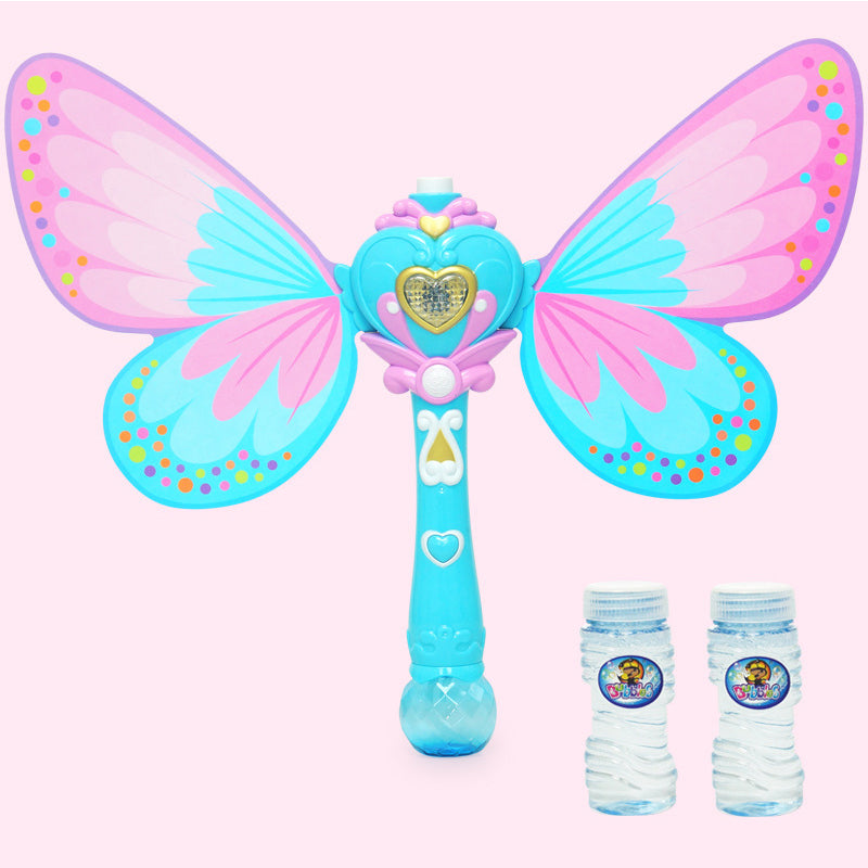 New Automatic Fairy Magic Bubble Wand Electric Bubble Machine Girl Blowing Bubble Artifact Toy