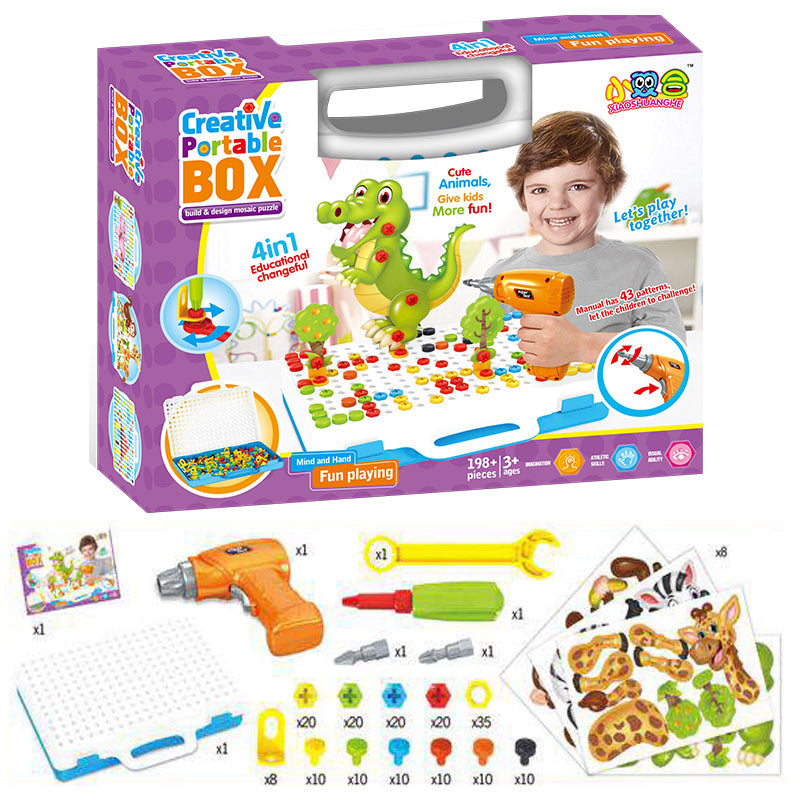 DIY Tool Table Hands-On Screwing Toy Various Sets Of Boxes