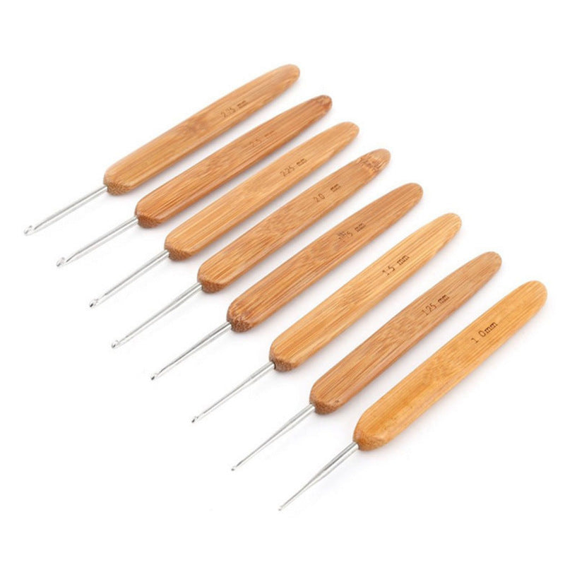 Bamboo Crochet DIY Handmade Crochet Tool Carbonized Bamboo Handle Crochet Sweater Stitch Set - LJ Enterprise