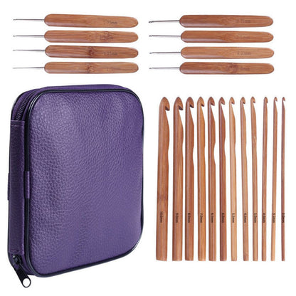 Bamboo Crochet DIY Handmade Crochet Tool Carbonized Bamboo Handle Crochet Sweater Stitch Set - LJ Enterprise