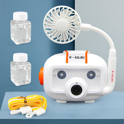 Children's Cartoon Electric Fan Bubble Machine