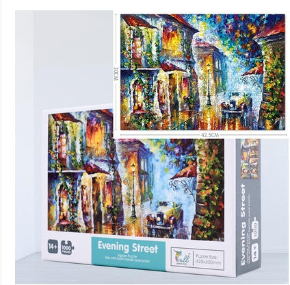 1000 Pieces Of Jigsaw Puzzle Children Adult Decompression Super Difficult Cartoon Animation Landscape Handmade Painting Gift Educational Toy