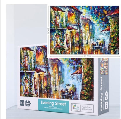 1000 Pieces Of Jigsaw Puzzle Children Adult Decompression Super Difficult Cartoon Animation Landscape Handmade Painting Gift Educational Toy