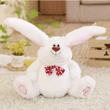 Swing Big Foot Rabbit Direct Sale Amazon Cross Border E-Commerce Popular Singing Clapping Ears White Rabbit Electric Plush Toys