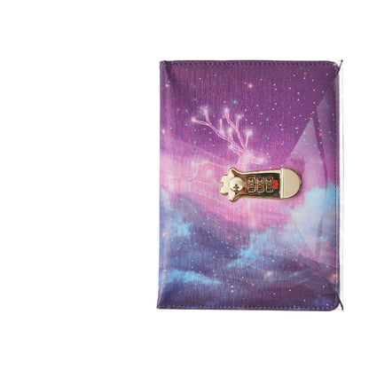 Password Book With Lock Diary Student Notebook Simple Literary Note