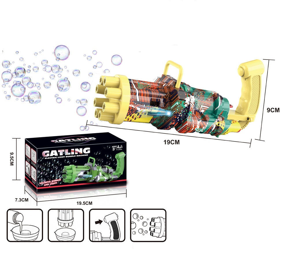 Semi-Automatic Electric Bubble Machine Toy