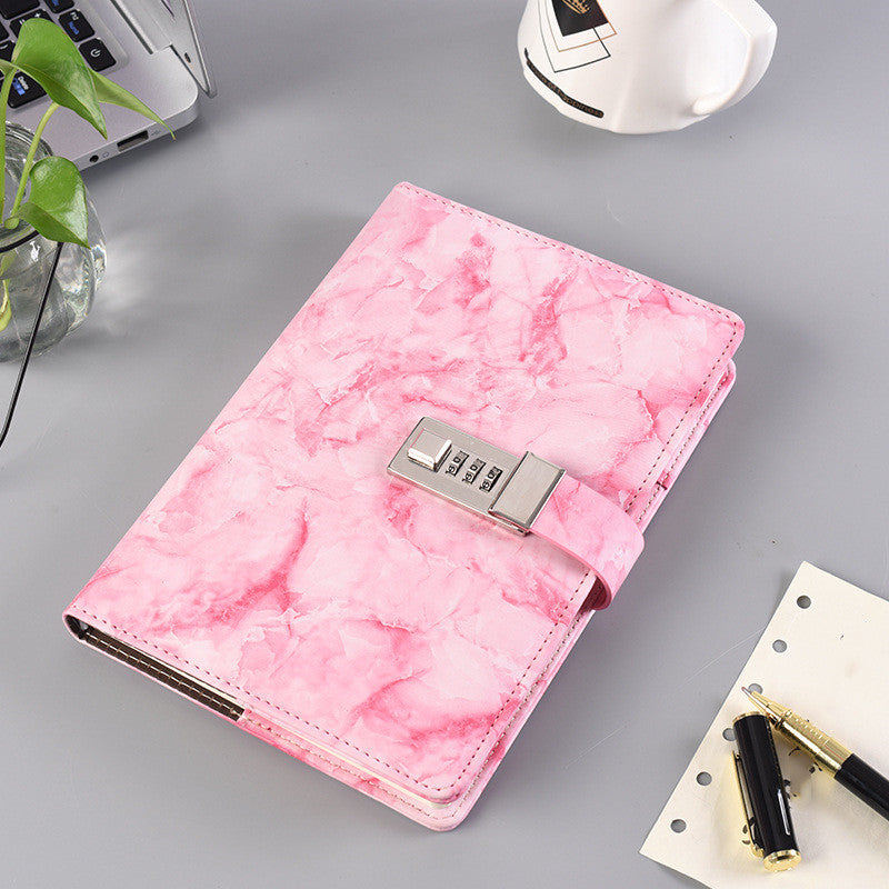 Retro Password Book With Lock Notebook Creative Simple Student Children's Diary Hand Account Notebook