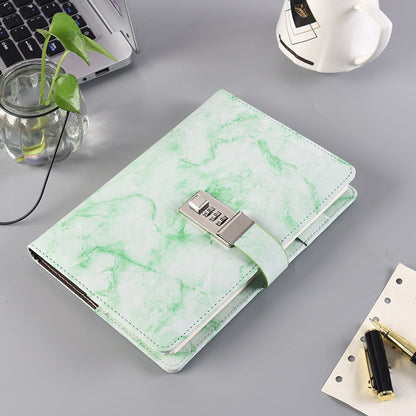 Retro Password Book With Lock Notebook Creative Simple Student Children's Diary Hand Account Notebook