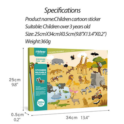 Cartoon Stickers Can Be Repeatedly Pasted On Refrigerator Books