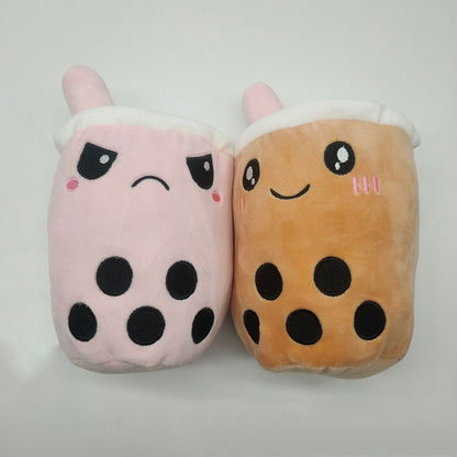 Milk Tea Cup Pillow, Xeative Double-Sided Double Epression Plush Doll