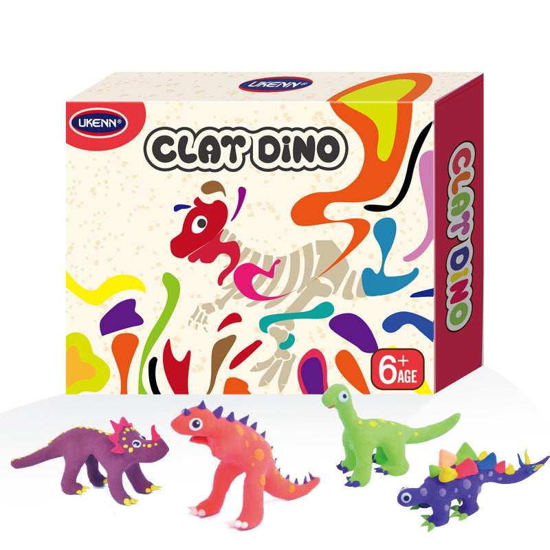 Creative Super Light Clay Puzzle Color Mud Model Diy Handmade Toys Clay Dinosaurs