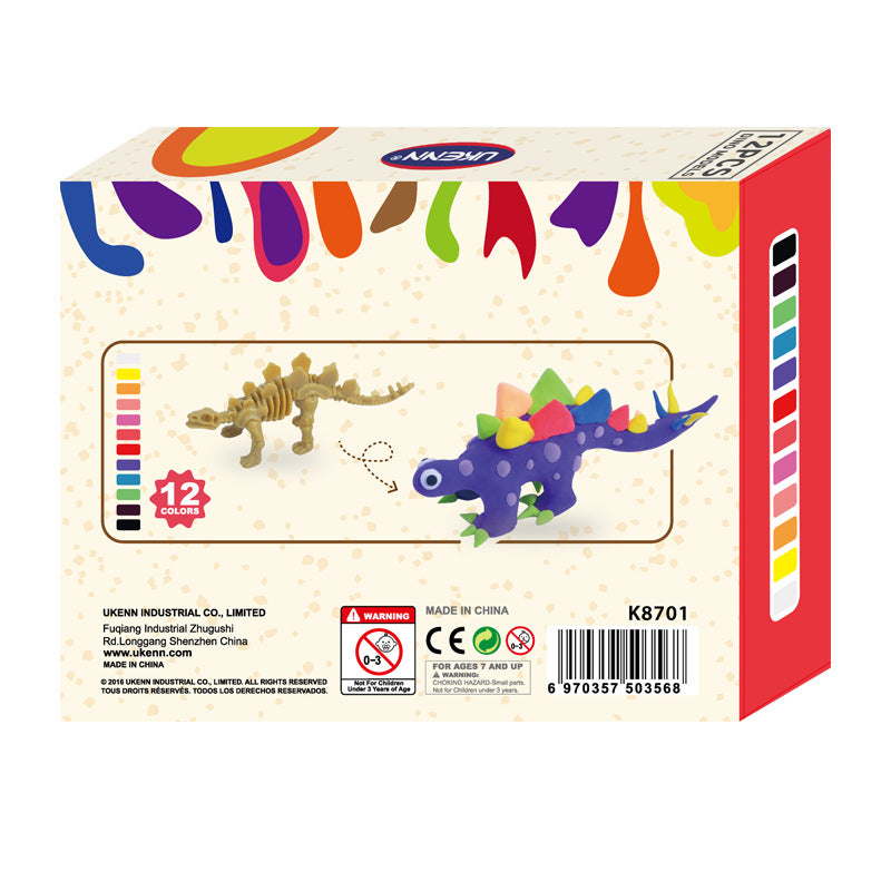 Creative Super Light Clay Puzzle Color Mud Model Diy Handmade Toys Clay Dinosaurs