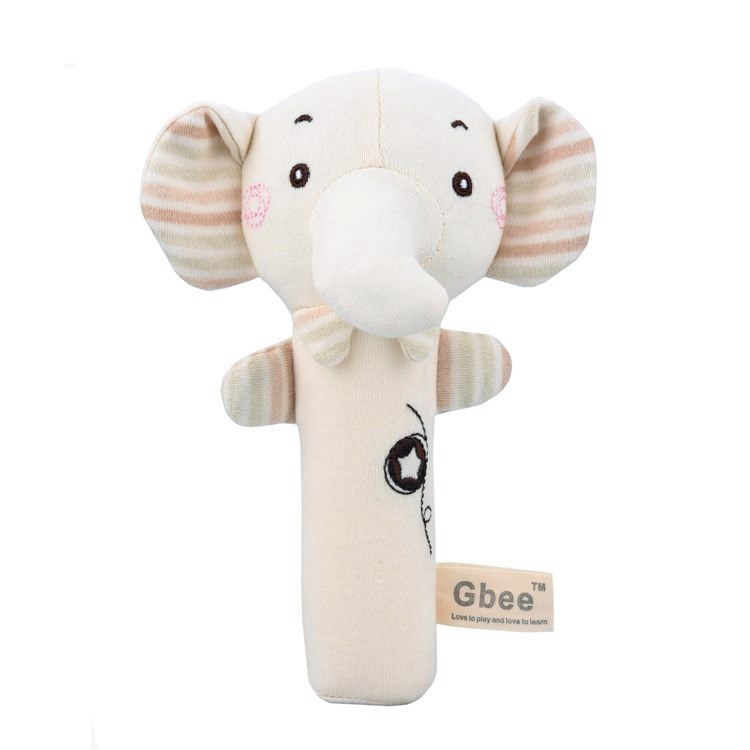 Cotton Round Rattle Stick Baby Soothing Toy For Infants And Toddlers