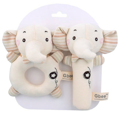 Cotton Round Rattle Stick Baby Soothing Toy For Infants And Toddlers