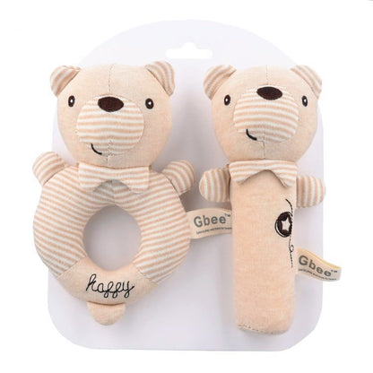 Cotton Round Rattle Stick Baby Soothing Toy For Infants And Toddlers