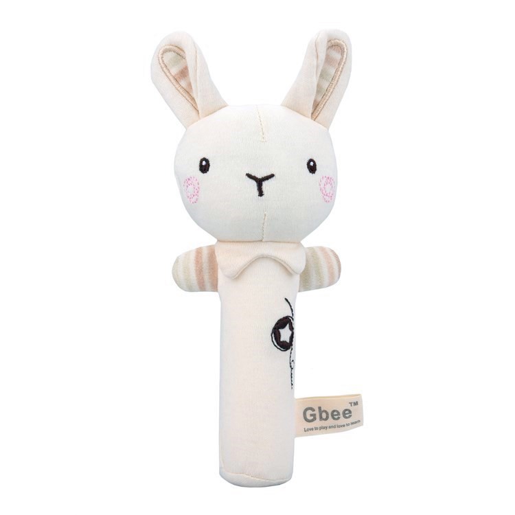 Cotton Round Rattle Stick Baby Soothing Toy For Infants And Toddlers