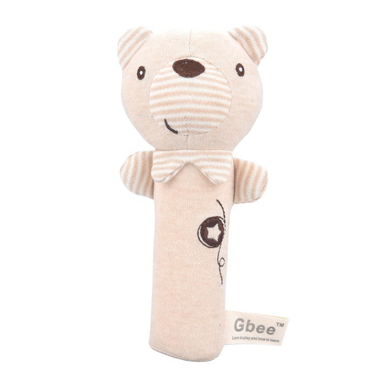 Cotton Round Rattle Stick Baby Soothing Toy For Infants And Toddlers