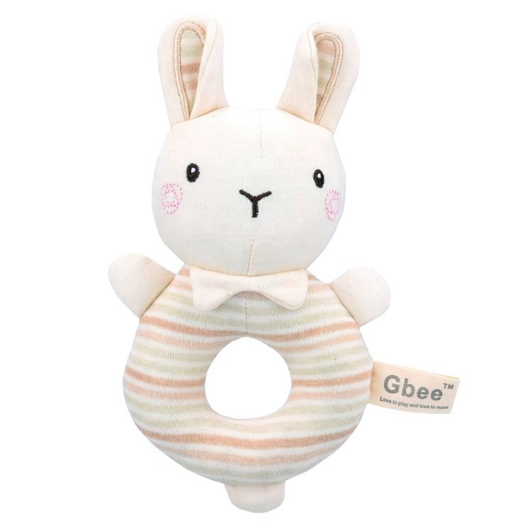 Cotton Round Rattle Stick Baby Soothing Toy For Infants And Toddlers