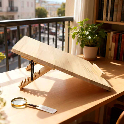 Solid Wood Reading Books On The Desk Shelf