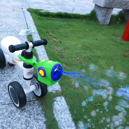 Bike Bubble Machine Automatic Bubble Machine Gun Soap Glow Bubble Blower Outdoor Kids Toy